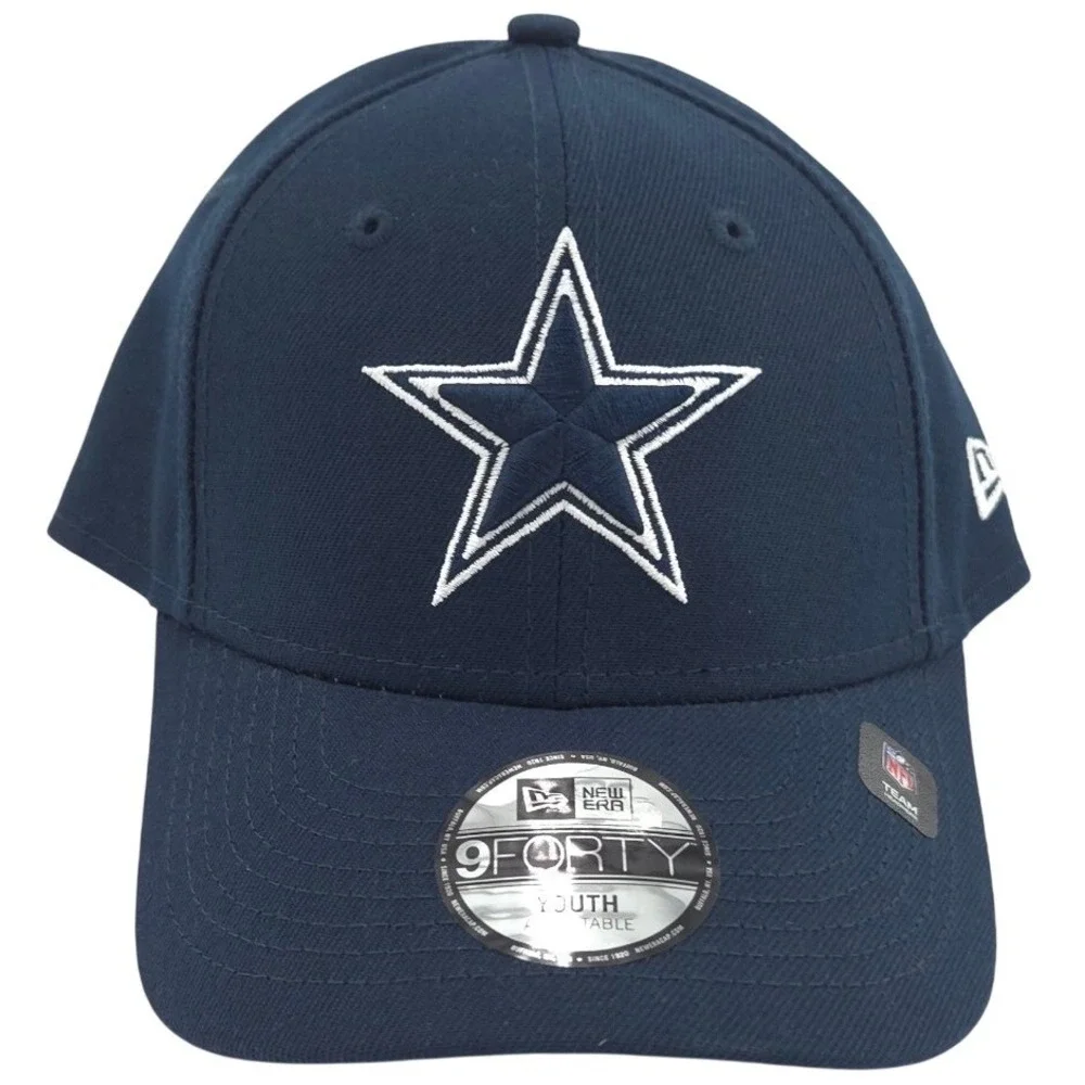 New Era Dallas Cowboys Hat YOUTH Navy Blue Star 9FORTY Adjustable NFL Cap NEW